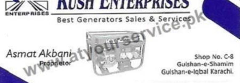 Rush Enterprises (Generators Sales & Service) – Gulshan e Iqbal, Karachi