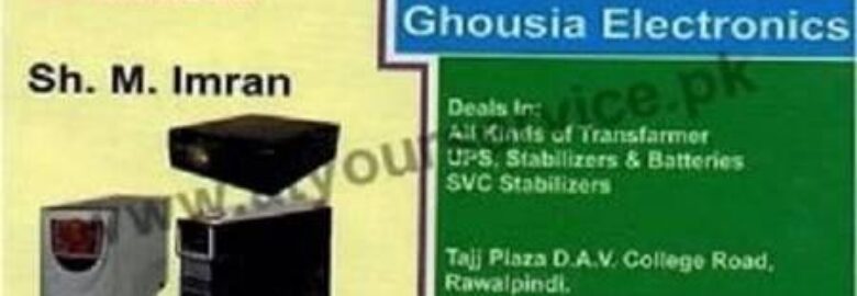 Ghousia Electronics – Taj Plaza, DAV College Road, Rawalpindi