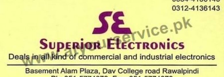 Superior Electronics – Alam Plaza, DAV College Road, Rawalpindi