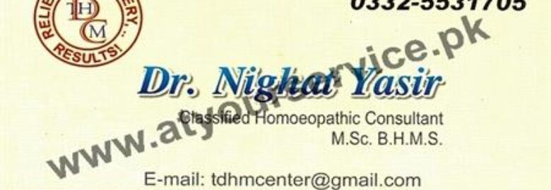 Homeo Dr. Nighat Yasir – Melody Market, G6, Islamabad