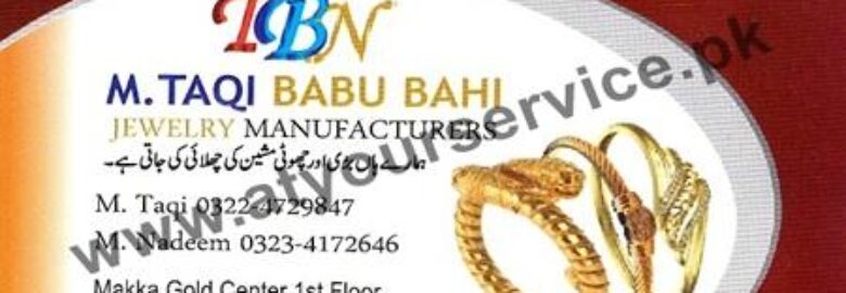TBN Jewellery Manufacturers – Makkah Gold Centre, Old Anarkali, Lahore