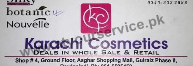 Karachi Cosmetics – Asghar Shopping Mall, Phase 2, Gulraiz, Rawalpindi