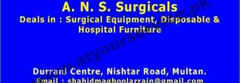 ANS Surgicals – Durrani Centre, Nishtar Road, Multan