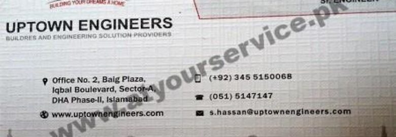 Uptown Engineers – Baig Plaza, Iqbal Boulevard, DHA Phase II, Islamabad