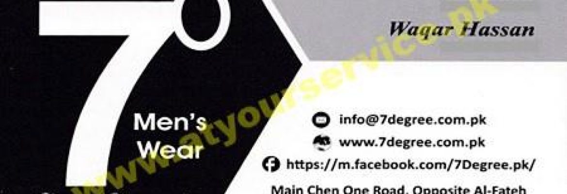 7 Casual Degree Casual Luxury Men’s Wear – Chen One Road, Faisalabad