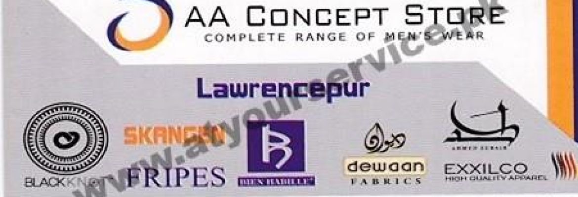 A A Concept Store – City Mall, Chen One Road, Faisalabad