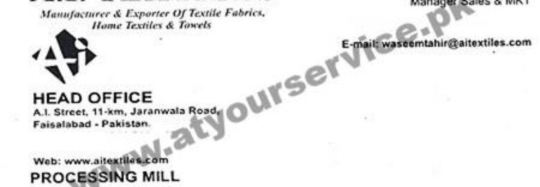 A I Textiles – Jaranwala Road, Faisalabad