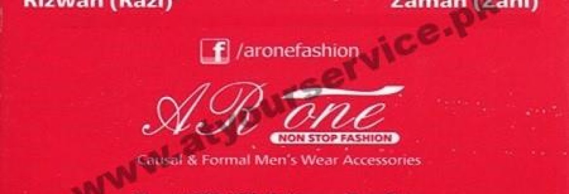 A R One, Non Stop Fashion – Koh e Noor One Plaza, Jaranwala Road, Faisalabad