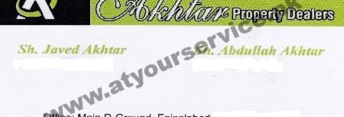 Akhtar Property Dealers – D Ground, Faisalabad