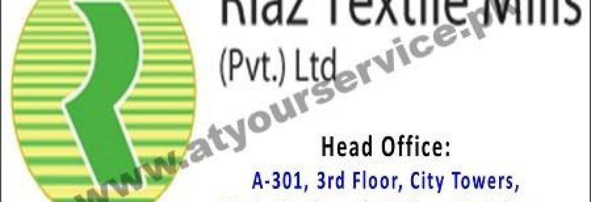 Riaz Textile Mills (Head Office) – City Towers, Main Boulevard, Gulberg II, Lahore