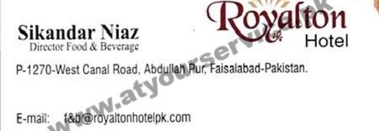 Royalton Hotel – West Canal Road, Abdullah Pur, Faisalabad