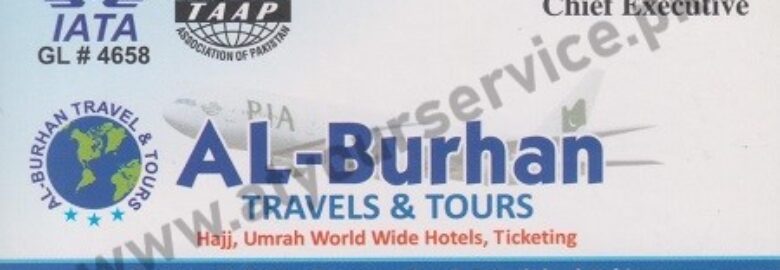 Al Burhan Travels & Tours – Regency Road, New Civil Lines, Faisalabad