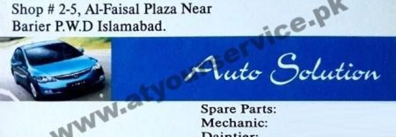 Auto Solution – Al Faisal Plaza, PWD, Islamabad