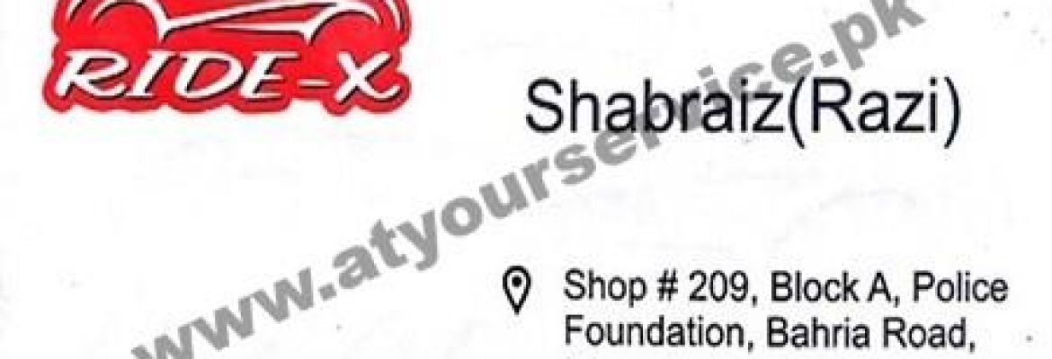 Ride X – Block A, Bahria Road, Police Foundation, Islamabad