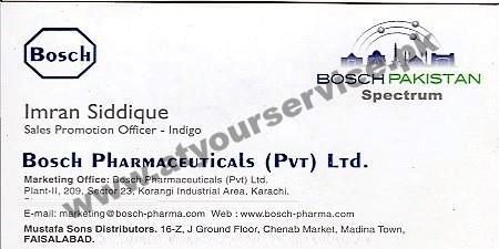 Bosch Pharmaceutical Sector 23 Korangi Industrial Area Karachi