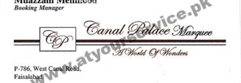 Canal Palace Marquee – West Canal Road, Faisalabad