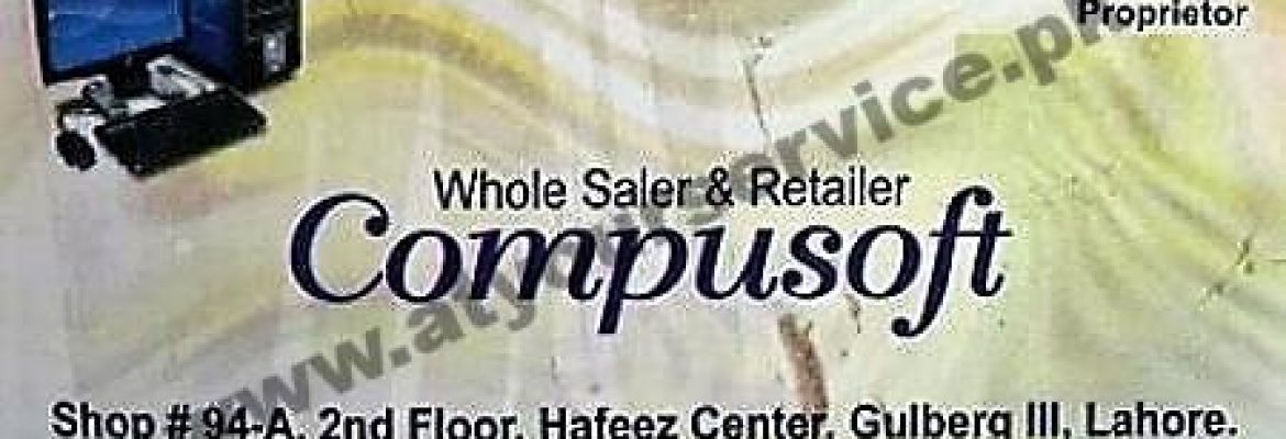 Compusoft – Hafeez Centre, Main Boulevard, Gulberg III, Lahore