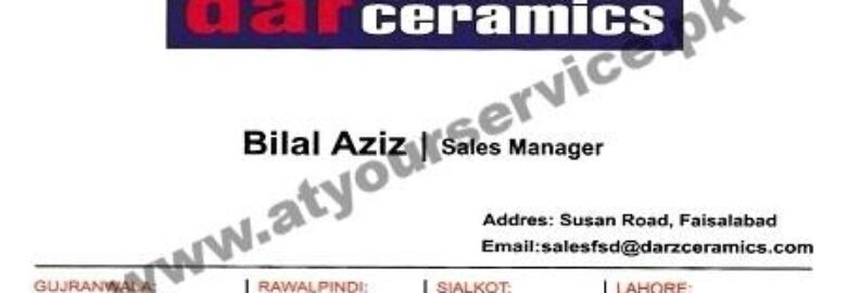 Dar Ceramics – Susan Road, Madina Town, Faisalabad