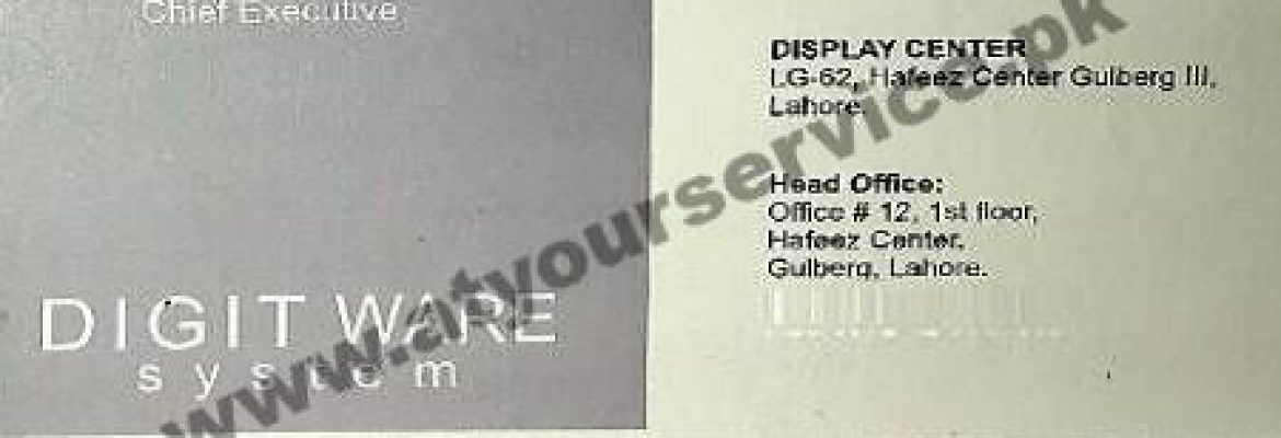Digit Ware System – Hafeez Centre, Main Boulevard Gulberg III, Lahore