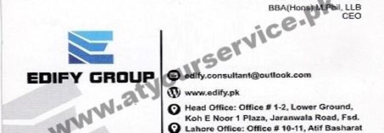 Edify Group – Koh e Noor 1, Jaranwala Road, Faisalabad