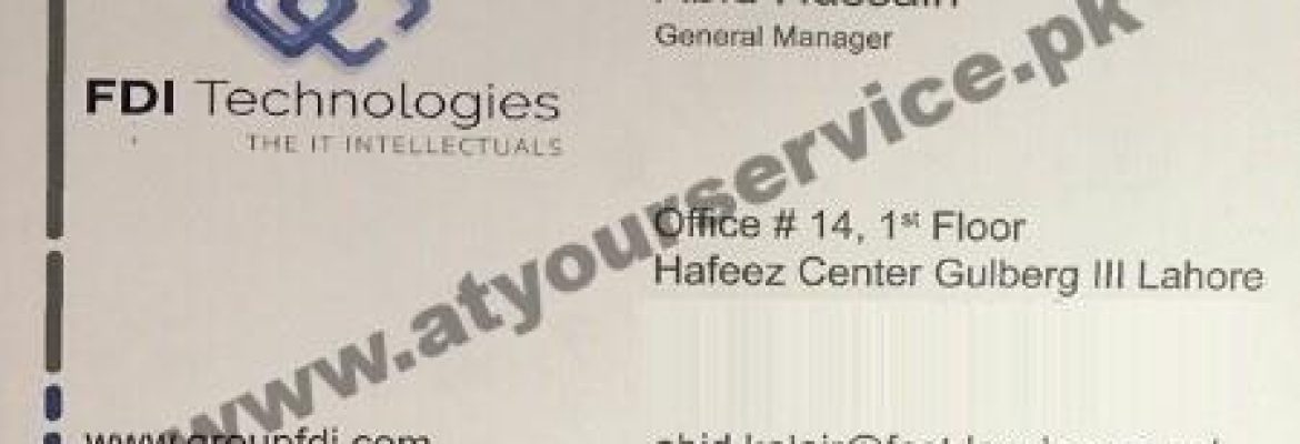 FDI Technologies – Hafeez Centre, Main Boulevard Gulberg III, Lahore