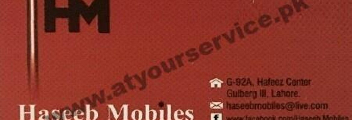 Haseeb Mobiles – Hafeez Centre, Main Boulevard Gulberg III, Lahore