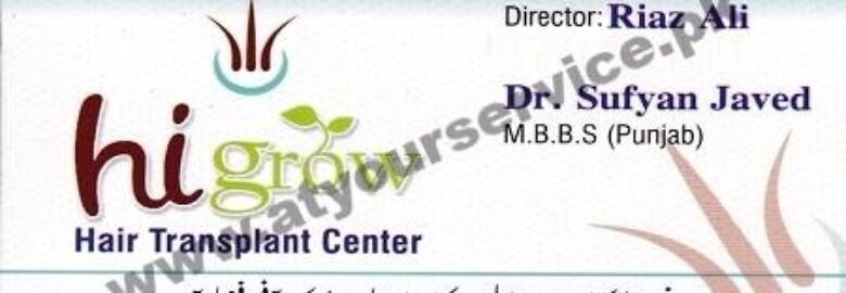 Hi Grow Hair Transplant Center – Ghouri Arcade, Saleemi Chowk, Satyana Road, Faisalabad