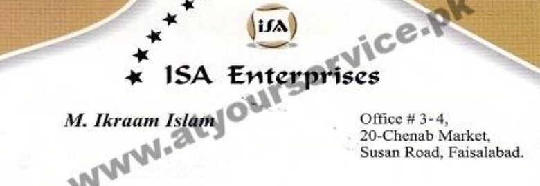 ISA Enterprises – Chenab Market, Susan Road, Madina Town, Faisalabad