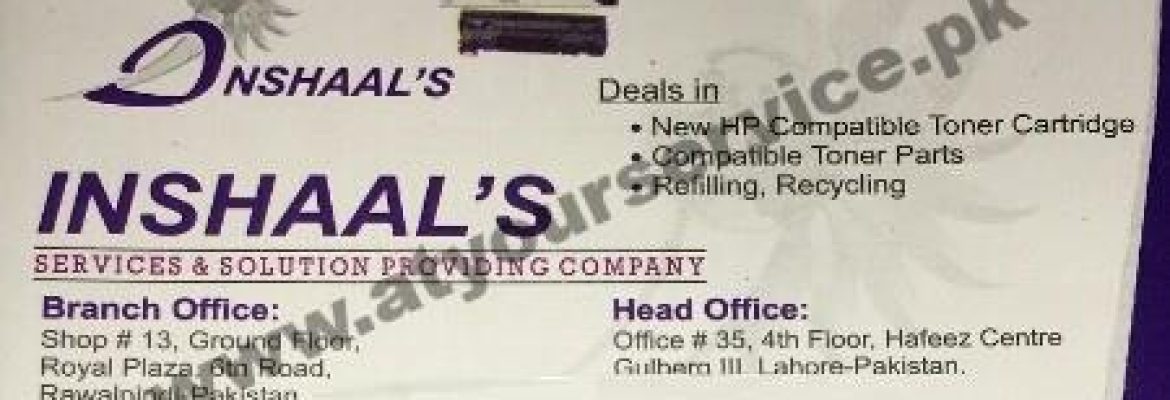 Inshaal’s Services & Solutions – Hafeez Centre, Main Boulevard Gulberg III, Lahore