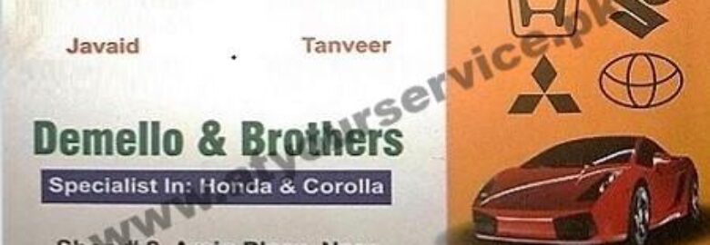 Demello & Brothers (Honda & Corolla Parts) – Amin Plaza, Bilal Ganj, Lahore