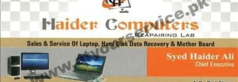 Haider Computers Repairing Lab – Hafeez Centre, Main Boulevard, Gulberg III, Lahore