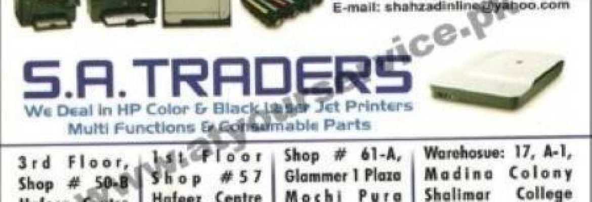 SA Traders – Hafeez Centre, Main Boulevard, Gulberg, Lahore
