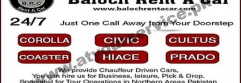 Baloch Rent A Car – Gizri Road, Defence Chowk, DHA Phase 2, Lahore