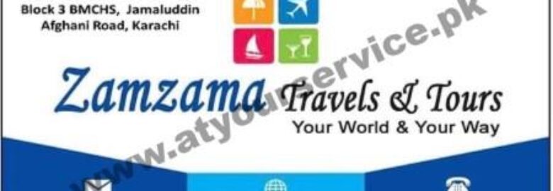 Zamzama Travel & Tours – Suleman Arcade, Jamal Uddin Afghani Road, BMCHS, Karachi