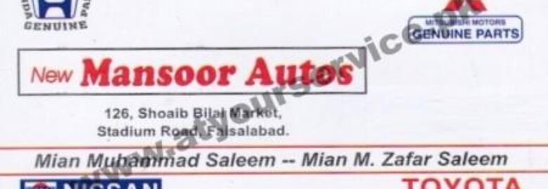 New Mansoor Autos – Shoaib Bilal Market, Stadium Road, Faisalabad