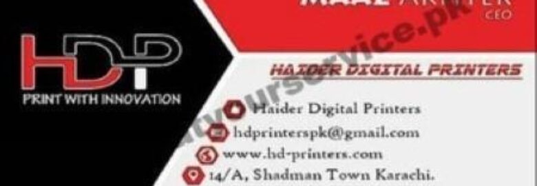 Haider Digital Printers – Shadman Town, Karachi