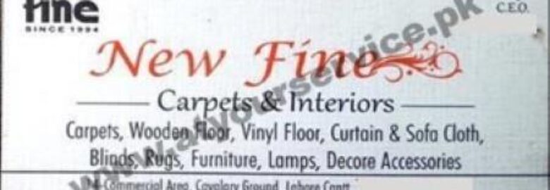 New Fine Carpets & Interiors – Commercial Area, Cavalry Ground, Lahore