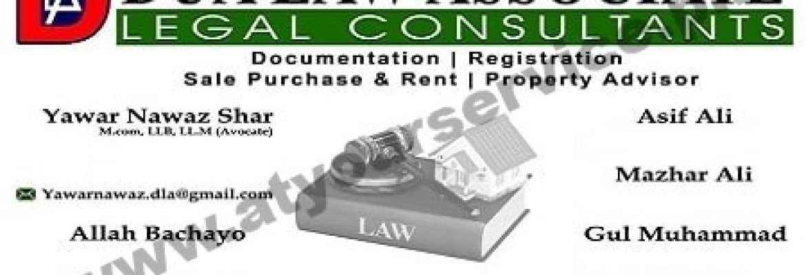 Dua Law Associate, Legal Consultants – Aqsa Tower, Rashid Minhas Road, Karachi