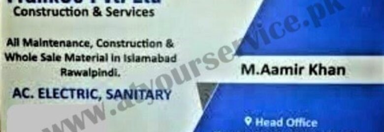 FrankCo Pvt Ltd (Construction & Services) – Idrees Arcade, Korang Road, Bani Gala, Islamabad