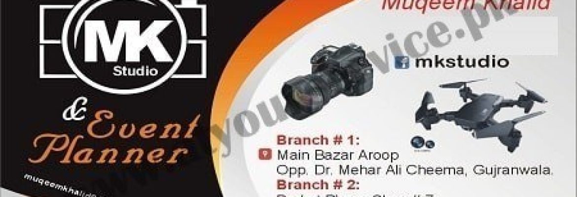 MK Studio & Event Planner – Main Bazar, Aroop, Gujranwala