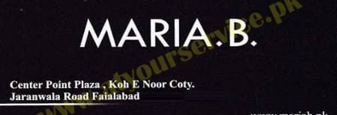 Maria.B. Designs – Faisalabad