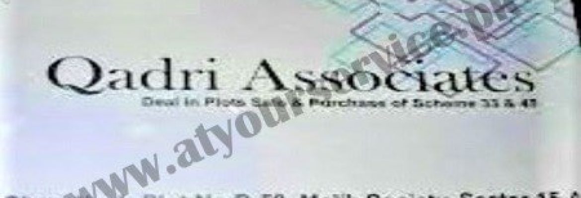 Qadri Associates – Malik Society, Sector 15A, Gulzar e Hijri, Scheme 33, Karachi