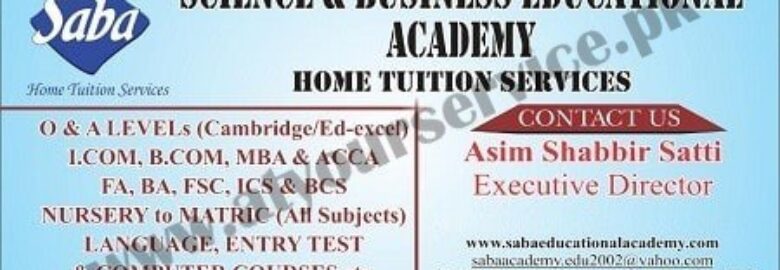 SABA, Science & Business Educational Academy – Rafiq Plaza, Bahria Town, Rawalpindi