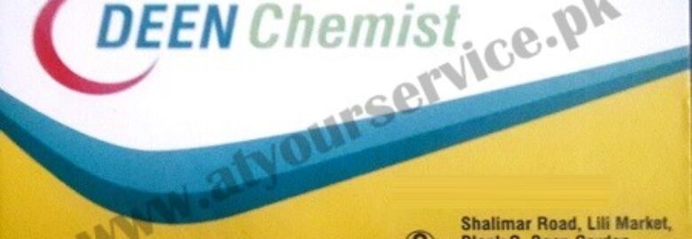 Deen Chemist – Lilly Market, Shalimar Road, Block G, Soan Garden, Islamabad