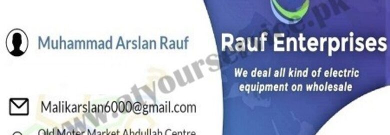 Rauf Enterprises – Old Motor Market, Abdullah Centre, Jhang Road, Faisalabad