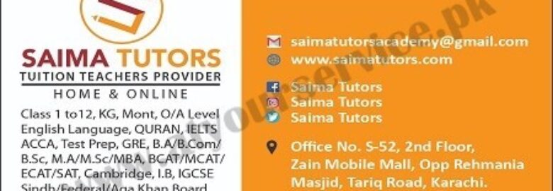 Saima Tutors Academy – Online & Home Tutors Teachers Provider