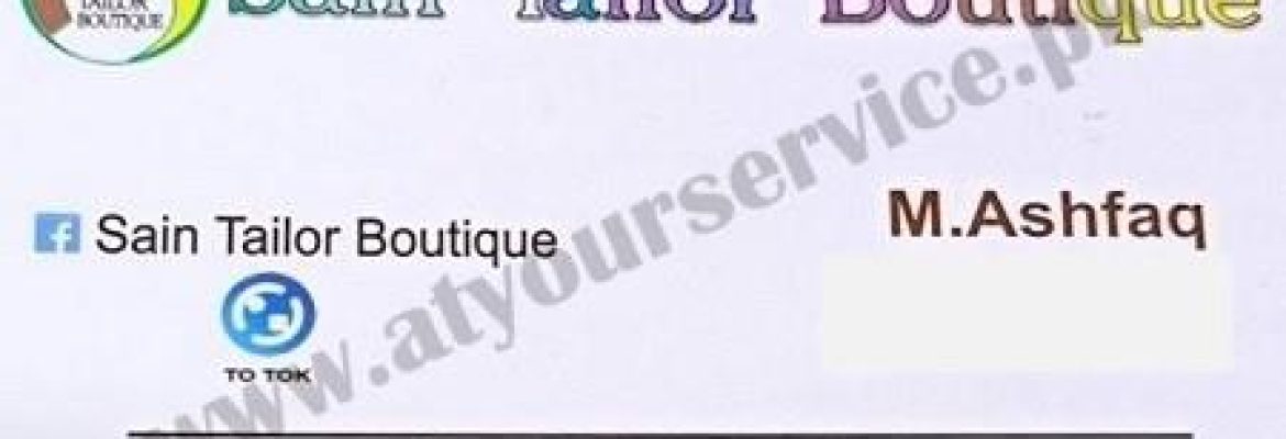 Sain Tailor Boutique – Soldier Bazar 2, Karachi